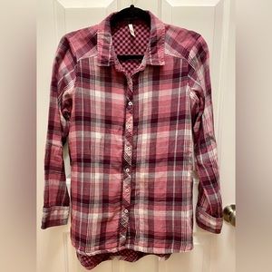 Mountain Khakis Women’s Flannel Shirt, Size Large, PurplePlaid